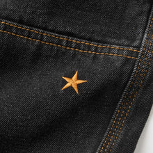 Load image into Gallery viewer, BURN OUT DOUBLE KNEE JEANS WASHED BLACK