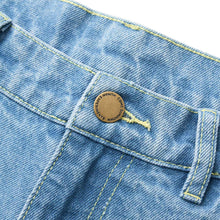 Load image into Gallery viewer, BURN OUT DOUBLE KNEE JEANS WASHED BLUE