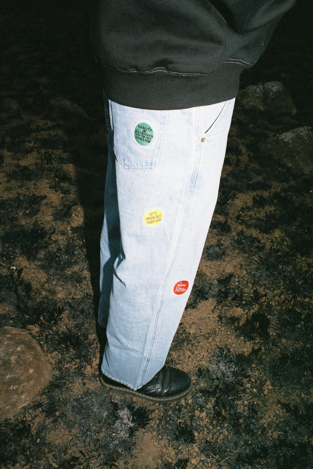 DEGENERATE JEANS WASHED BLUE