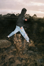 DEGENERATE JEANS WASHED BLUE