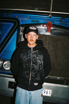 GRAVITATIONAL ZIP HOOD BLACK