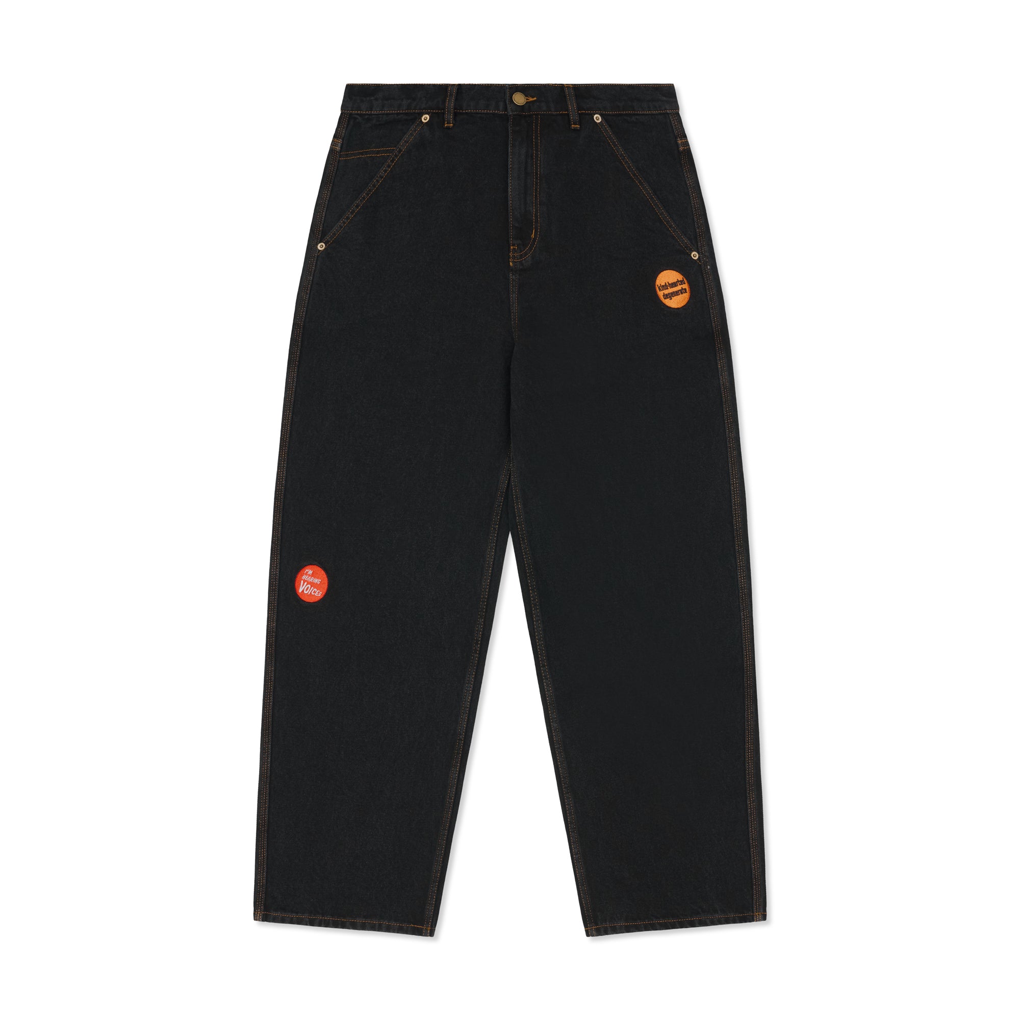 DEGENERATE JEANS WASHED BLACK