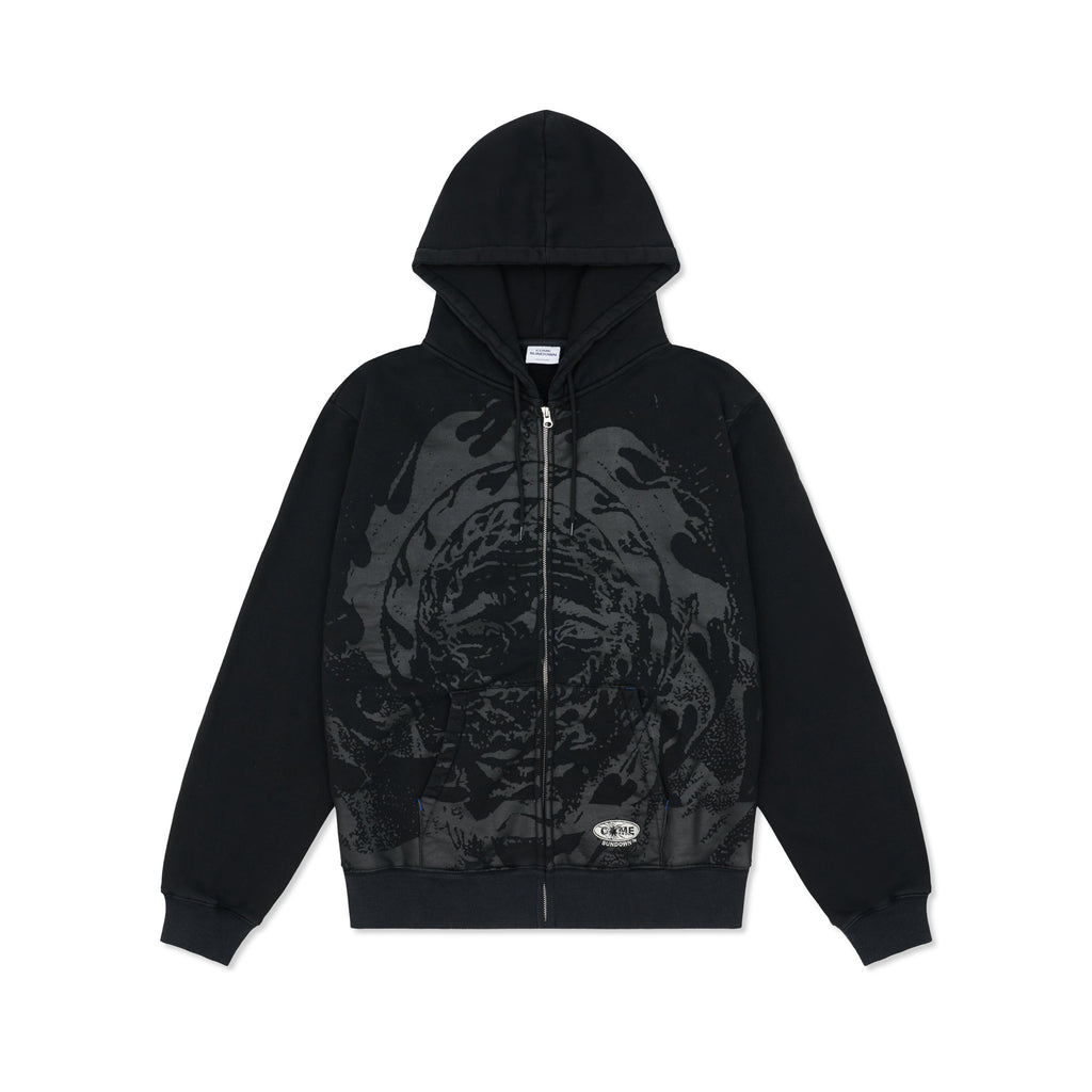 GRAVITATIONAL ZIP HOOD BLACK