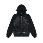 GRAVITATIONAL ZIP HOOD BLACK