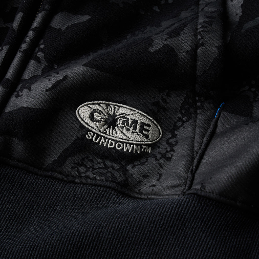 GRAVITATIONAL ZIP HOOD BLACK