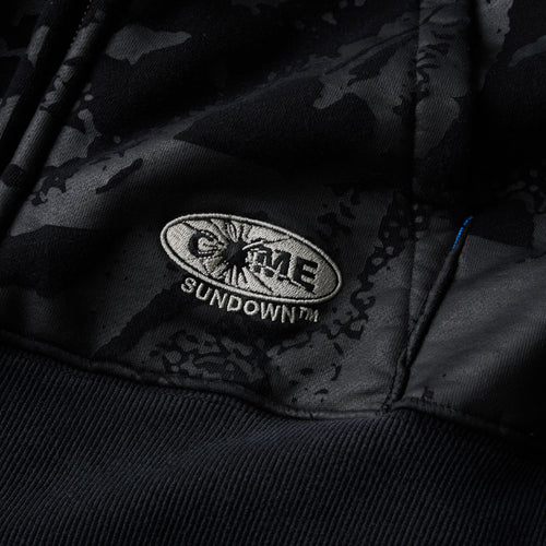 GRAVITATIONAL ZIP HOOD BLACK