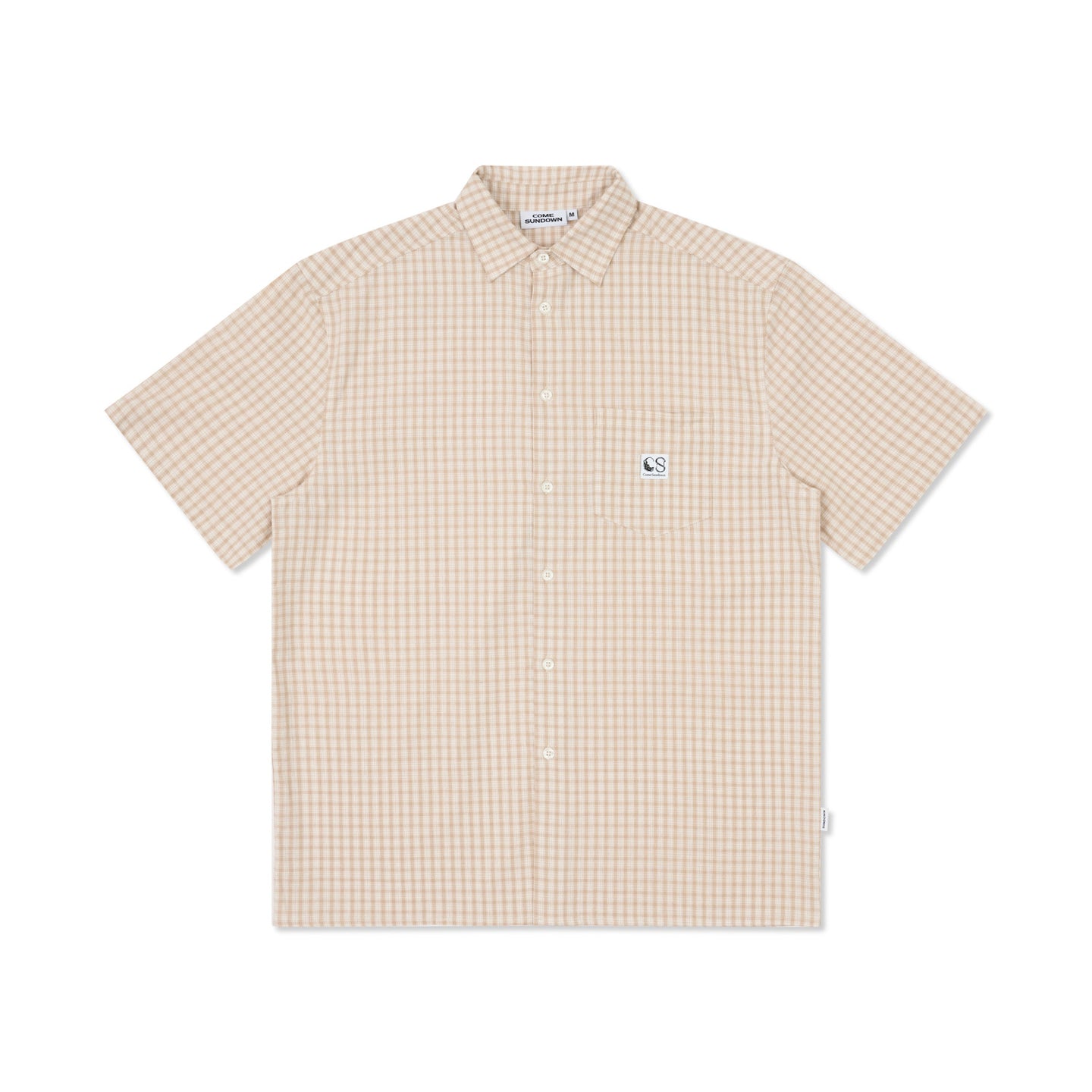 FOUND MISSING SHIRT LIGHT BROWN/WHITE