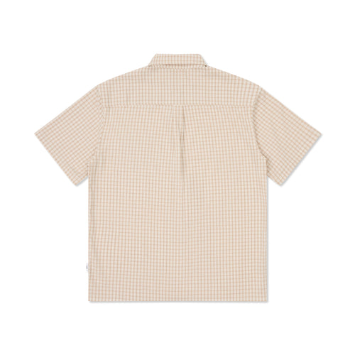 FOUND MISSING SHIRT LIGHT BROWN/WHITE