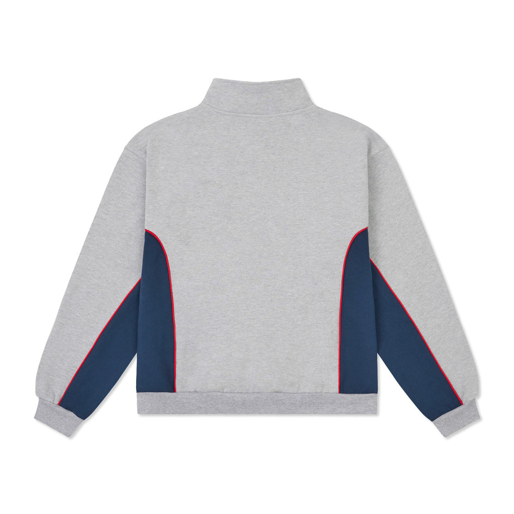 SUNDOWN QUARTER ZIP FLEECE GREY/NAVY