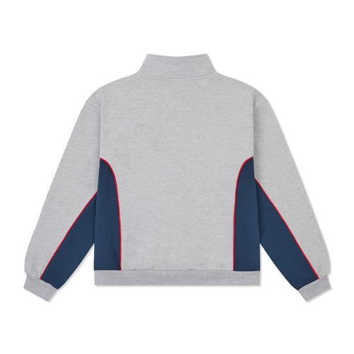 SUNDOWN QUARTER ZIP FLEECE GREY/NAVY
