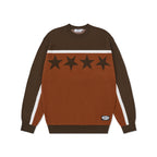 BURN OUT KNIT BROWN/ORANGE
