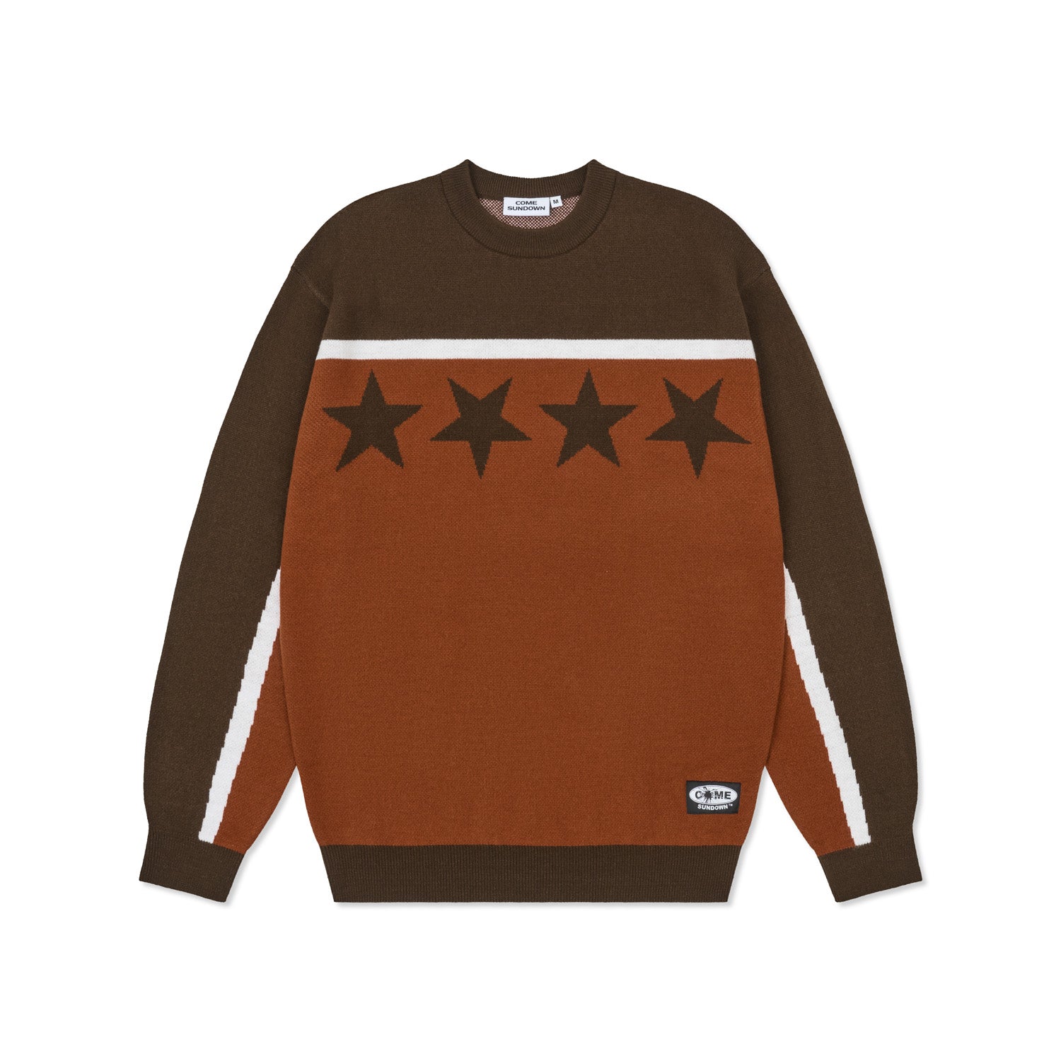 BURN OUT KNIT BROWN/ORANGE