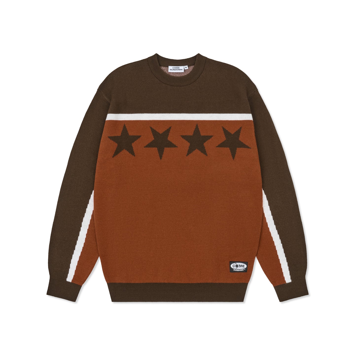 BURN OUT KNIT BROWN/ORANGE