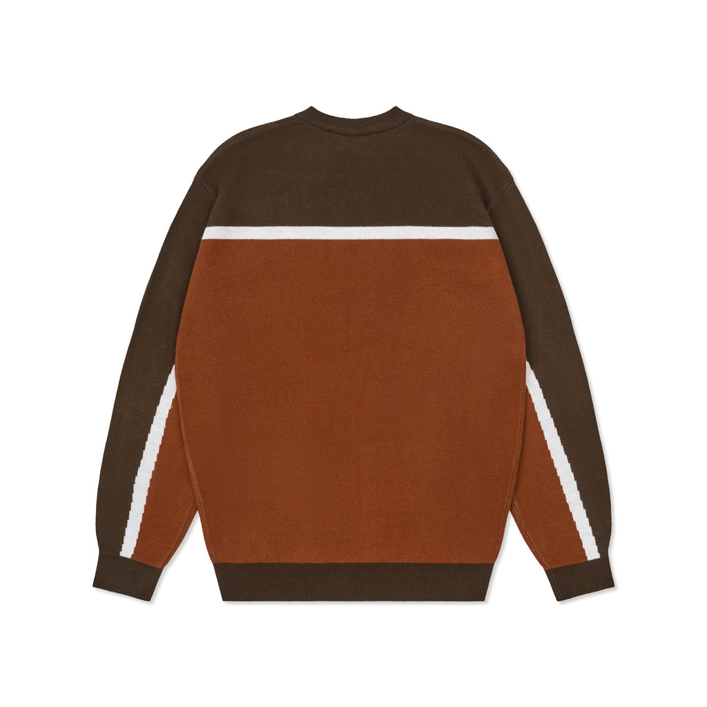 BURN OUT KNIT BROWN/ORANGE