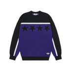 BURN OUT KNIT BLACK/BLUE