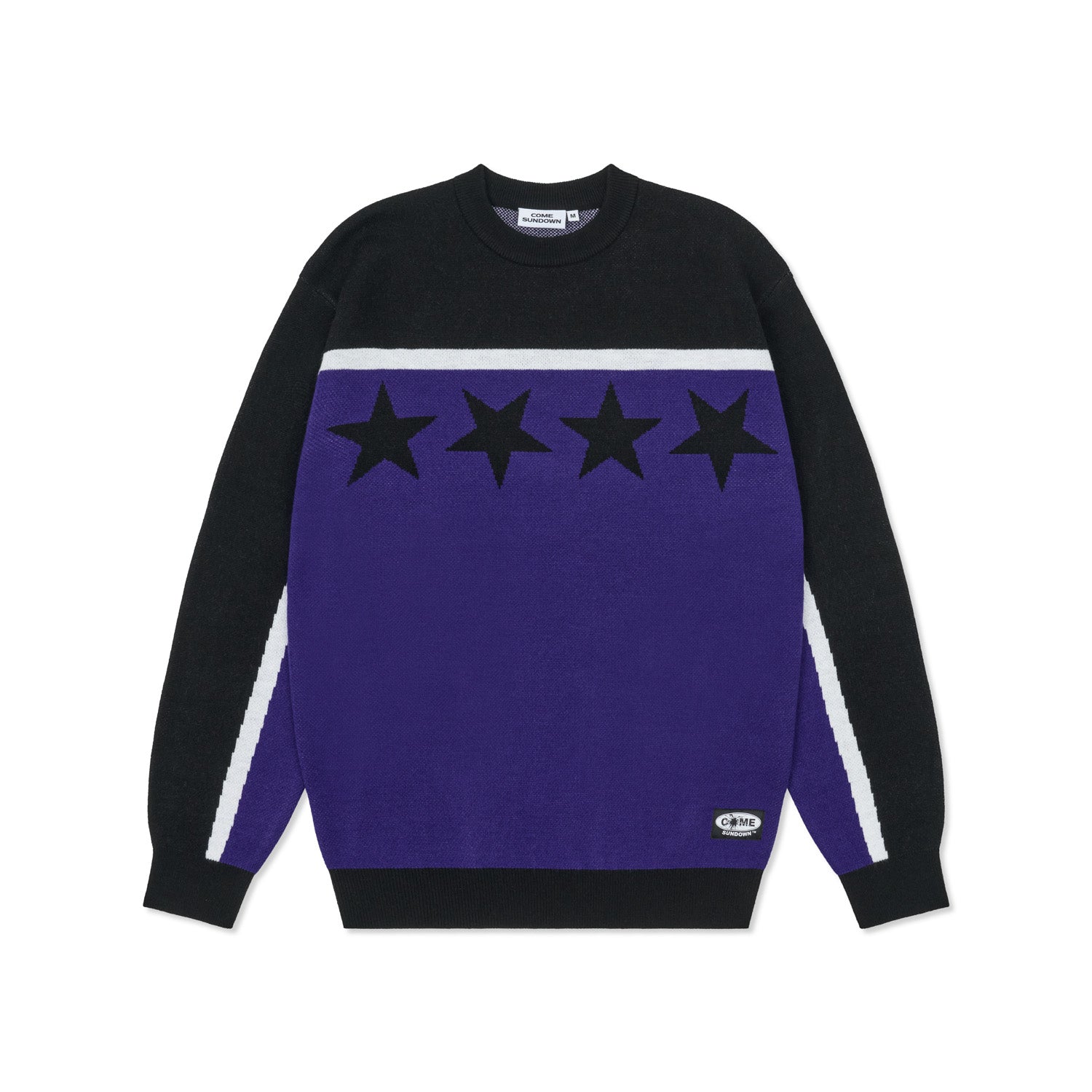 BURN OUT KNIT BLACK/BLUE