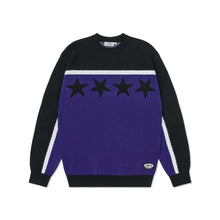 Load image into Gallery viewer, BURN OUT KNIT BLACK/BLUE
