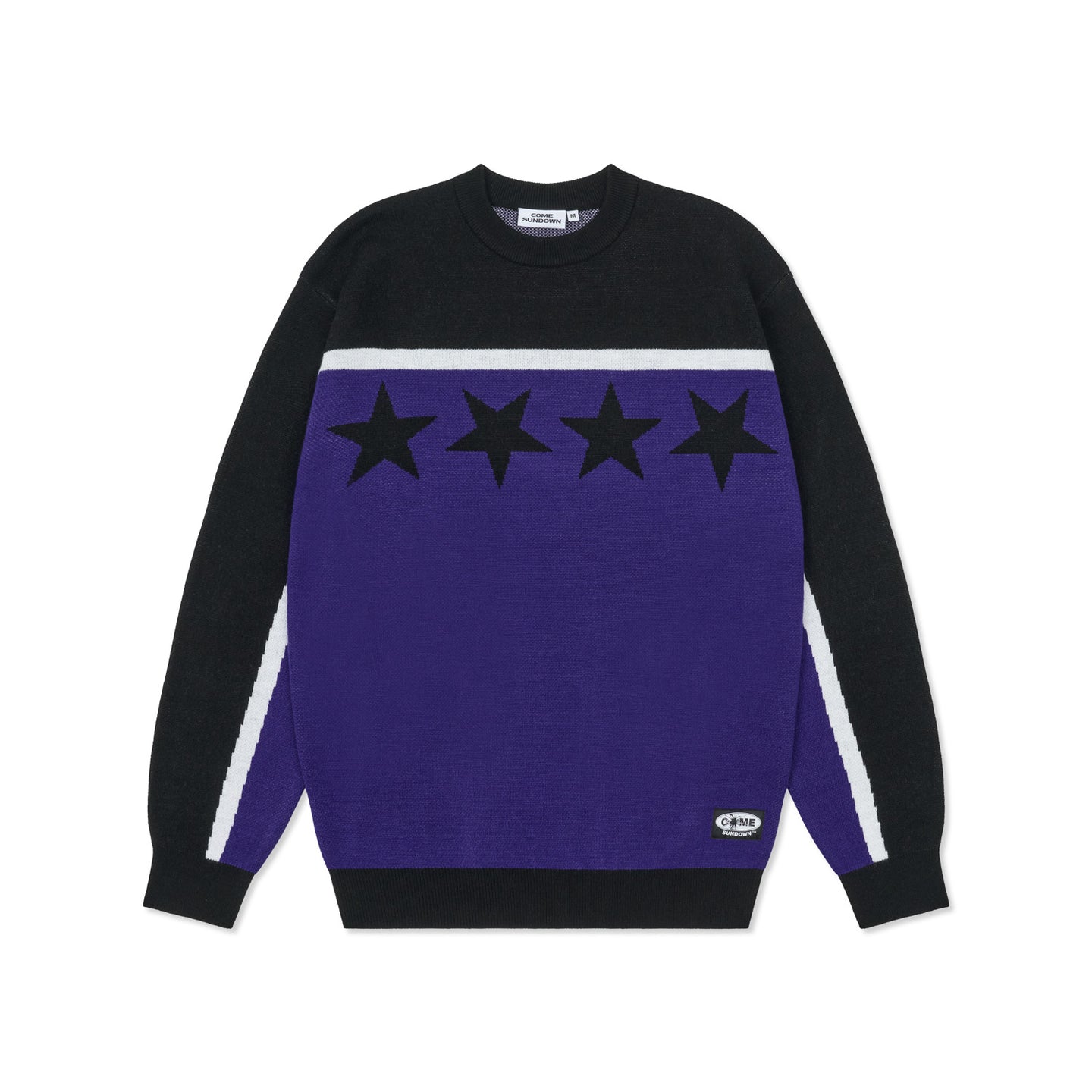 BURN OUT KNIT BLACK/BLUE