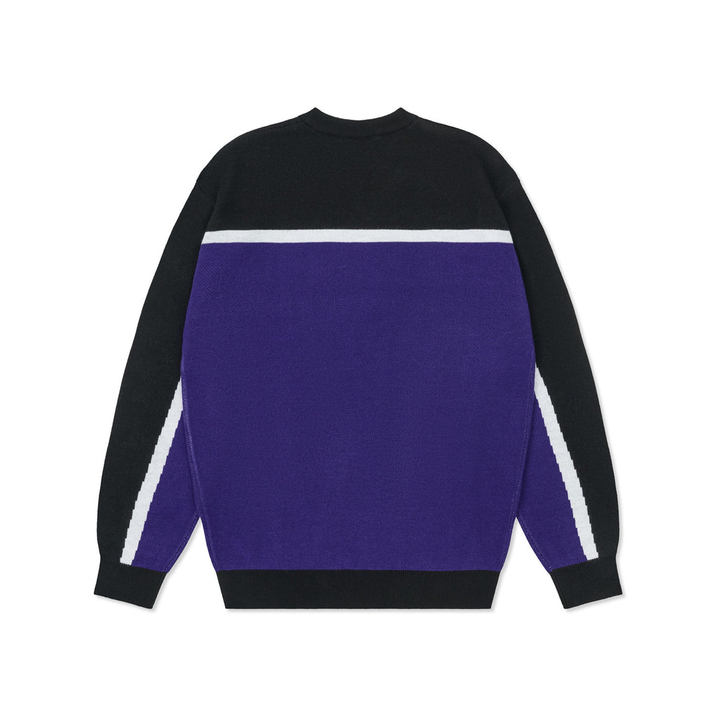 BURN OUT KNIT BLACK/BLUE