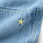 BURN OUT DOUBLE KNEE JEANS WASHED BLUE