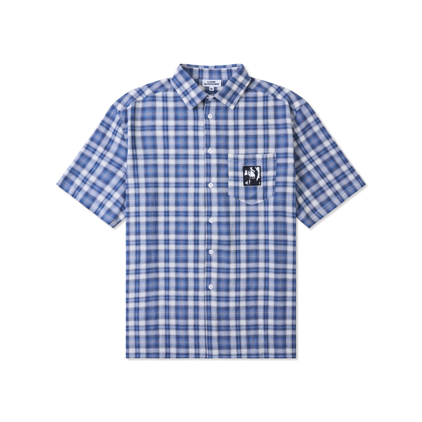 BRAIN POWER PLAID SHIRT BLUE