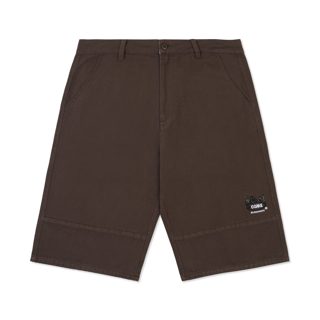TOIL SHORTS WASHED BROWN