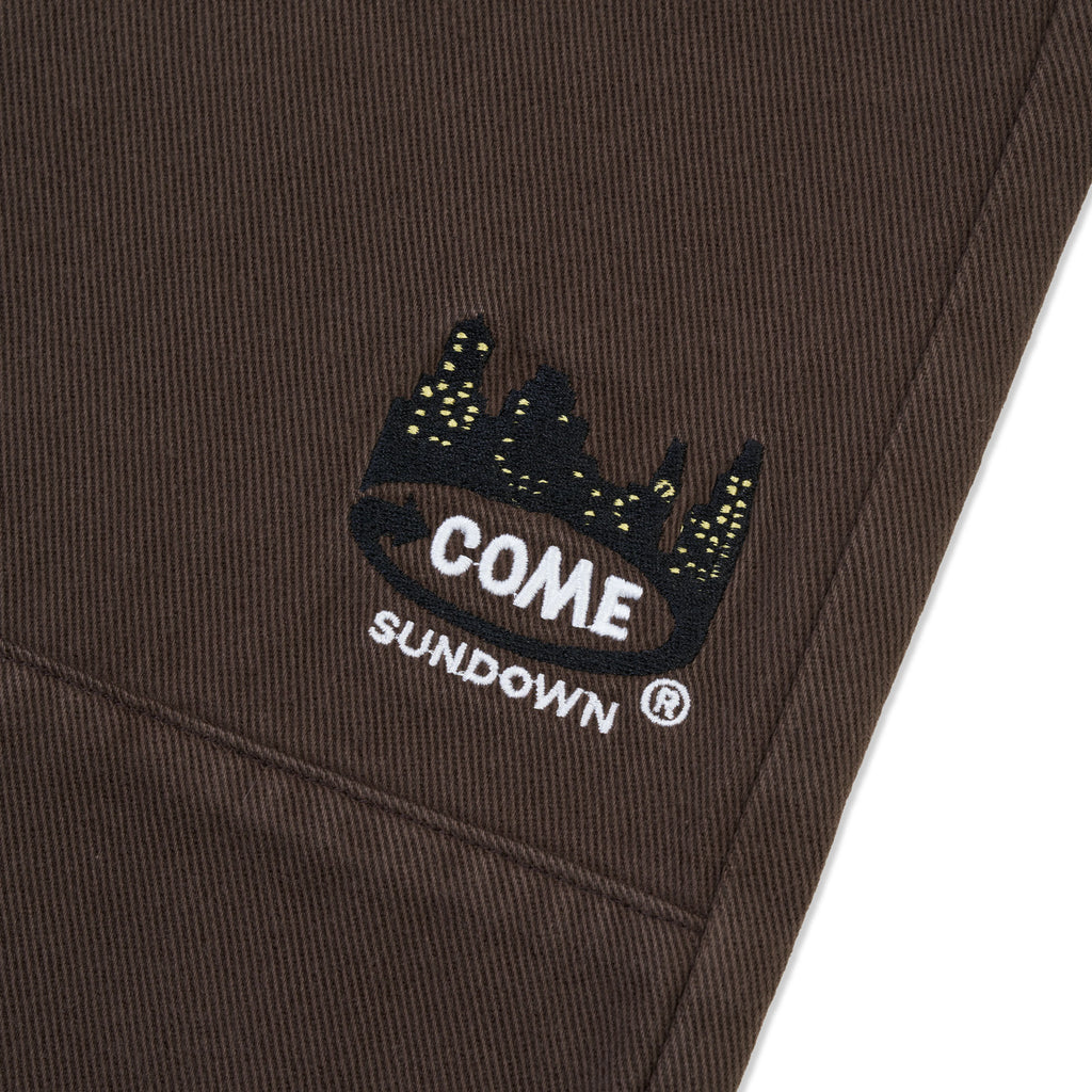 TOIL SHORTS WASHED BROWN