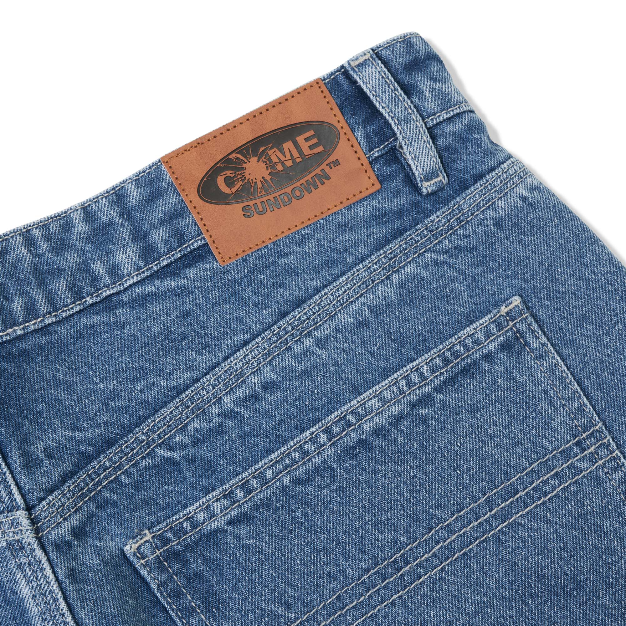 LOCK JEAN SHORTS WASHED BLUE